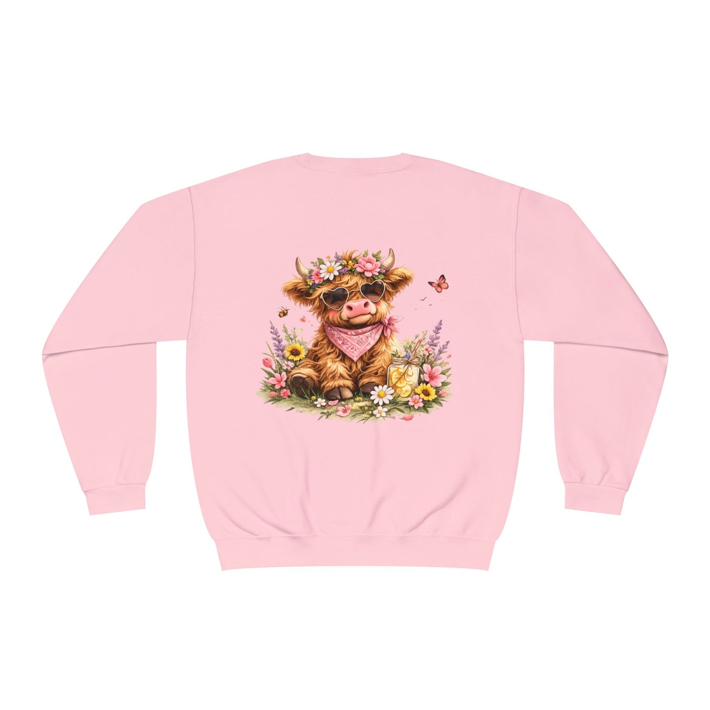 Highland Cow | Floral | Sweatshirt | Cute | Cow w/ Flower Crown |