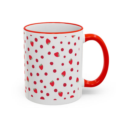 Strawberry | Poka Dot | Mug | Coffee | Tea