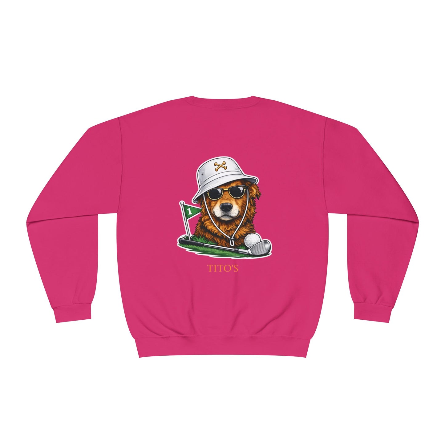 Golf | Dog | Sweatshirt | Retro | Golden Retriever | Putting | Titos