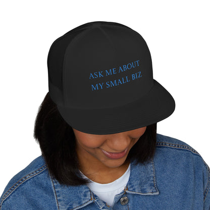 Embroidered | 'Ask Me About My Small Biz' | Mesh | Hat |