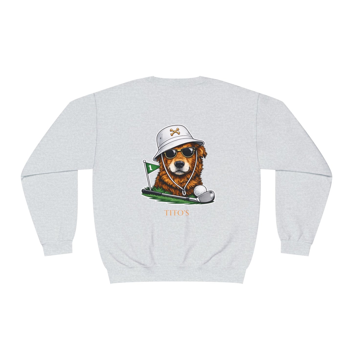 Golf | Dog | Sweatshirt | Retro | Golden Retriever | Putting | Titos
