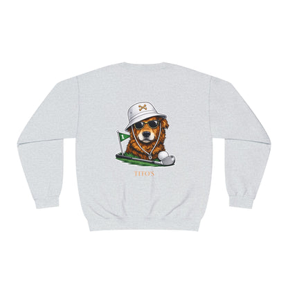 Golf | Dog | Sweatshirt | Retro | Golden Retriever | Putting | Titos