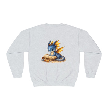Baby Dragon | Reading | Books | Sweatshirt | Cute | Fantasy | Book Tok |