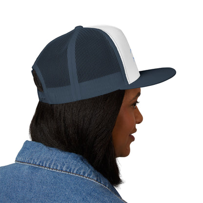 Embroidered | 'Ask Me About My Small Biz' | Mesh | Hat |