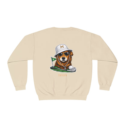 Golf | Dog | Sweatshirt | Retro | Golden Retriever | Putting | Titos