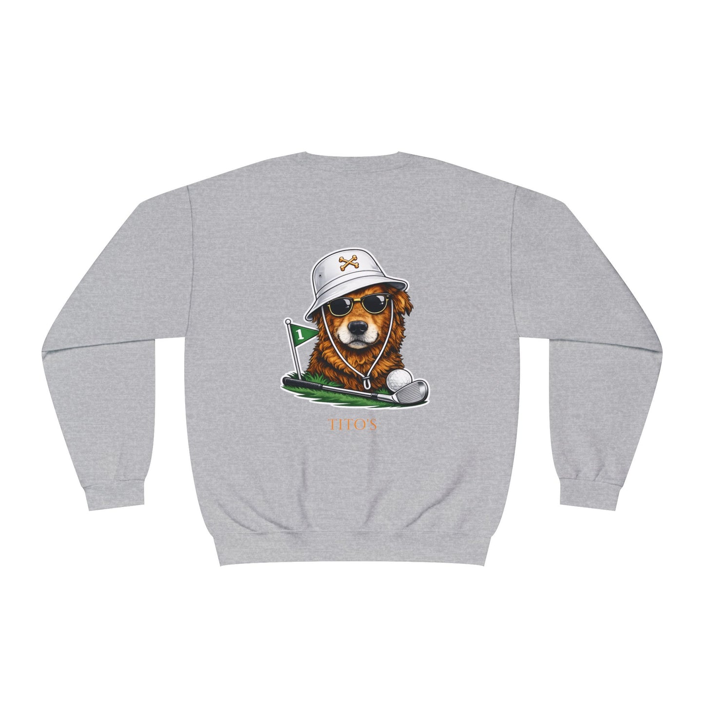 Golf | Dog | Sweatshirt | Retro | Golden Retriever | Putting | Titos