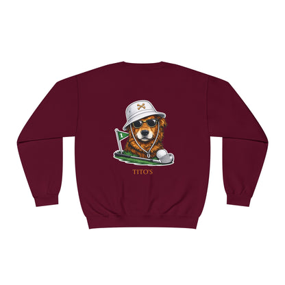 Golf | Dog | Sweatshirt | Retro | Golden Retriever | Putting | Titos