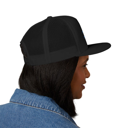 Embroidered | 'Ask Me About My Small Biz' | Mesh | Hat |