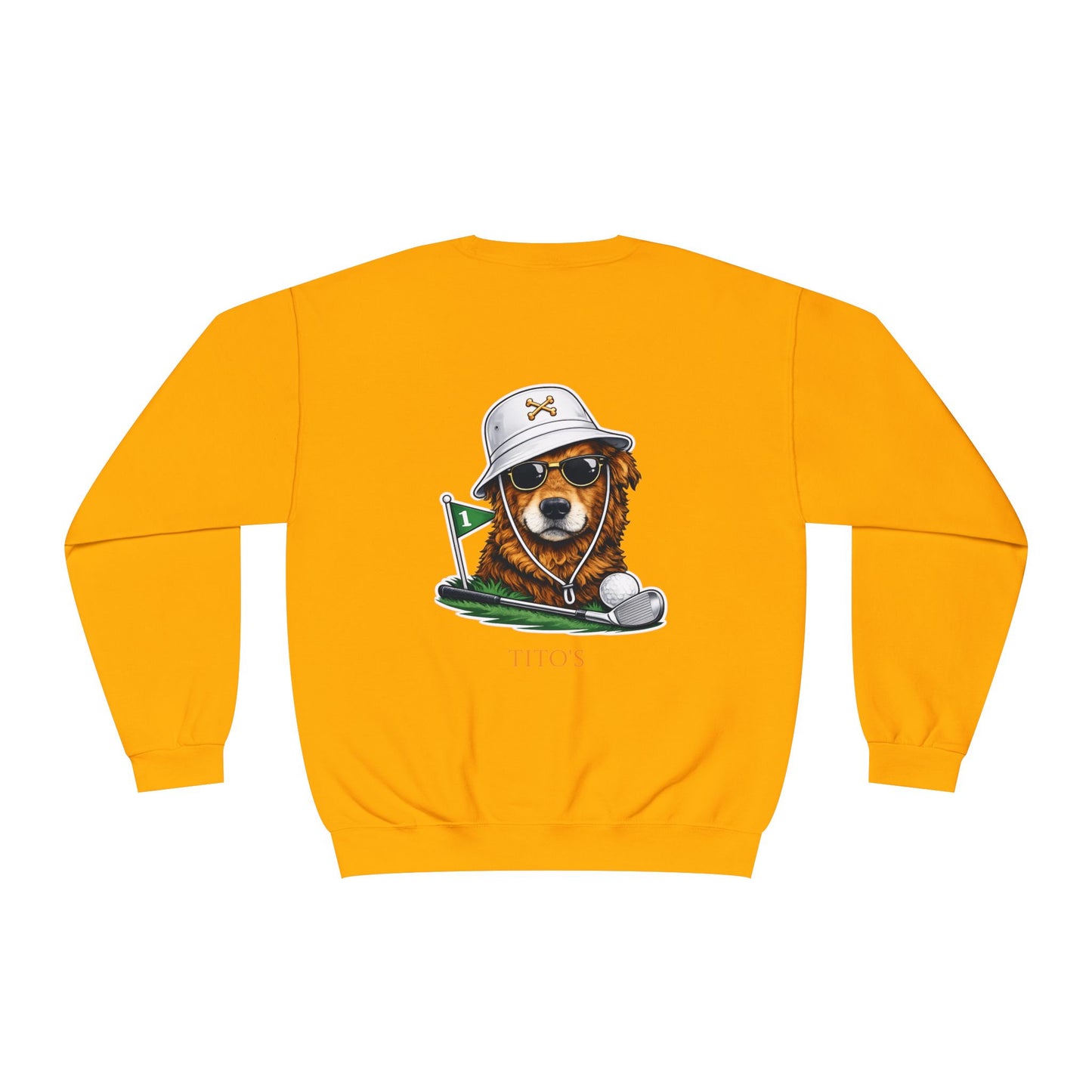 Golf | Dog | Sweatshirt | Retro | Golden Retriever | Putting | Titos