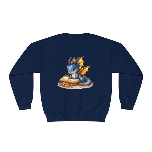 Baby Dragon | Reading | Books | Sweatshirt | Cute | Fantasy | Book Tok |