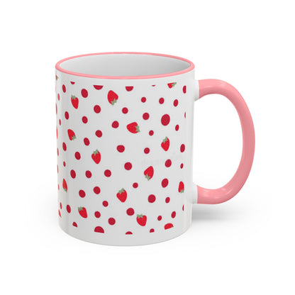 Strawberry | Poka Dot | Mug | Coffee | Tea