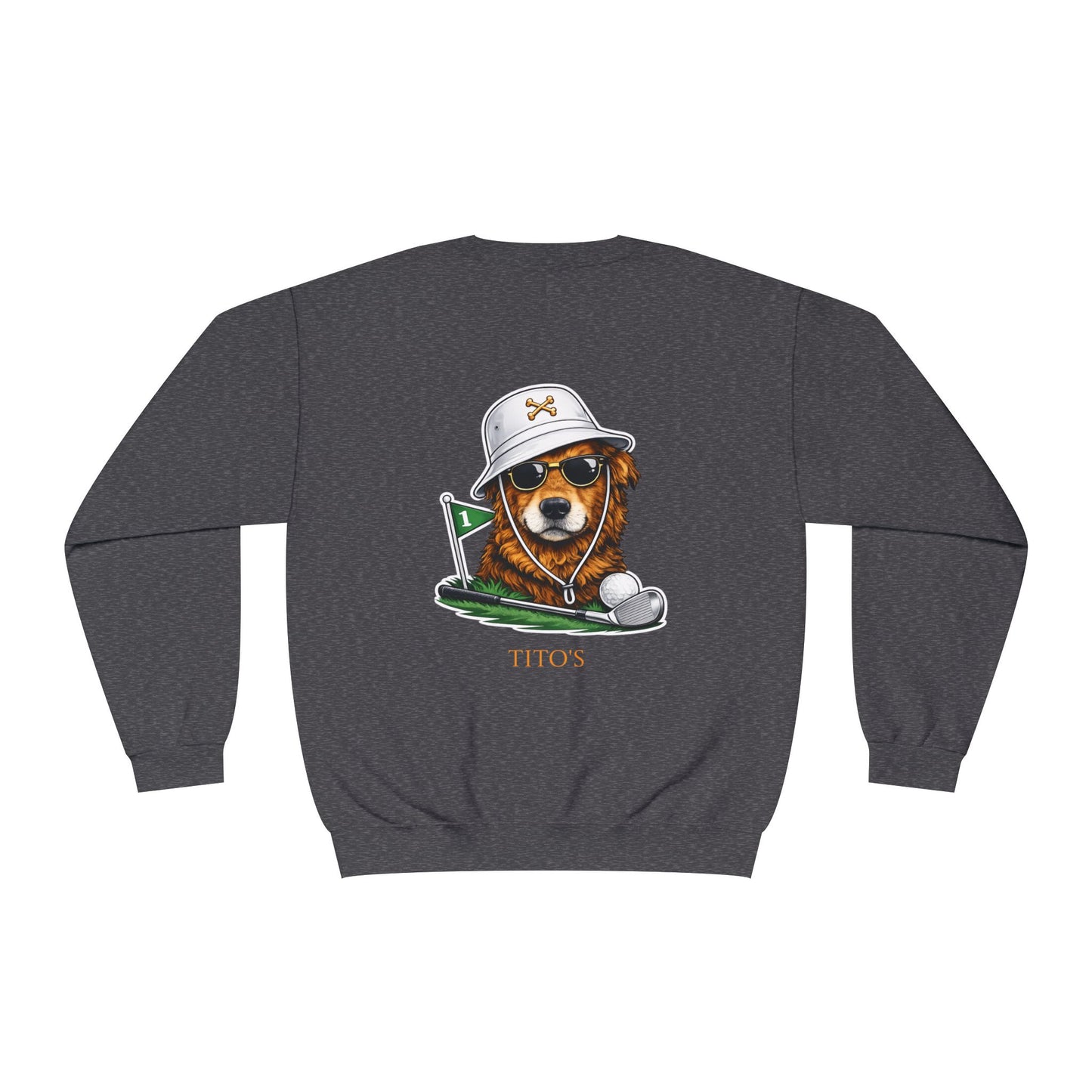 Golf | Dog | Sweatshirt | Retro | Golden Retriever | Putting | Titos