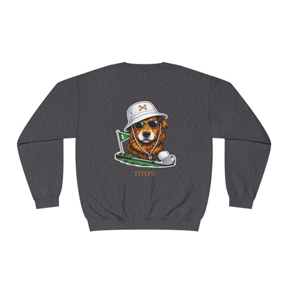 Golf | Dog | Sweatshirt | Retro | Golden Retriever | Putting | Titos