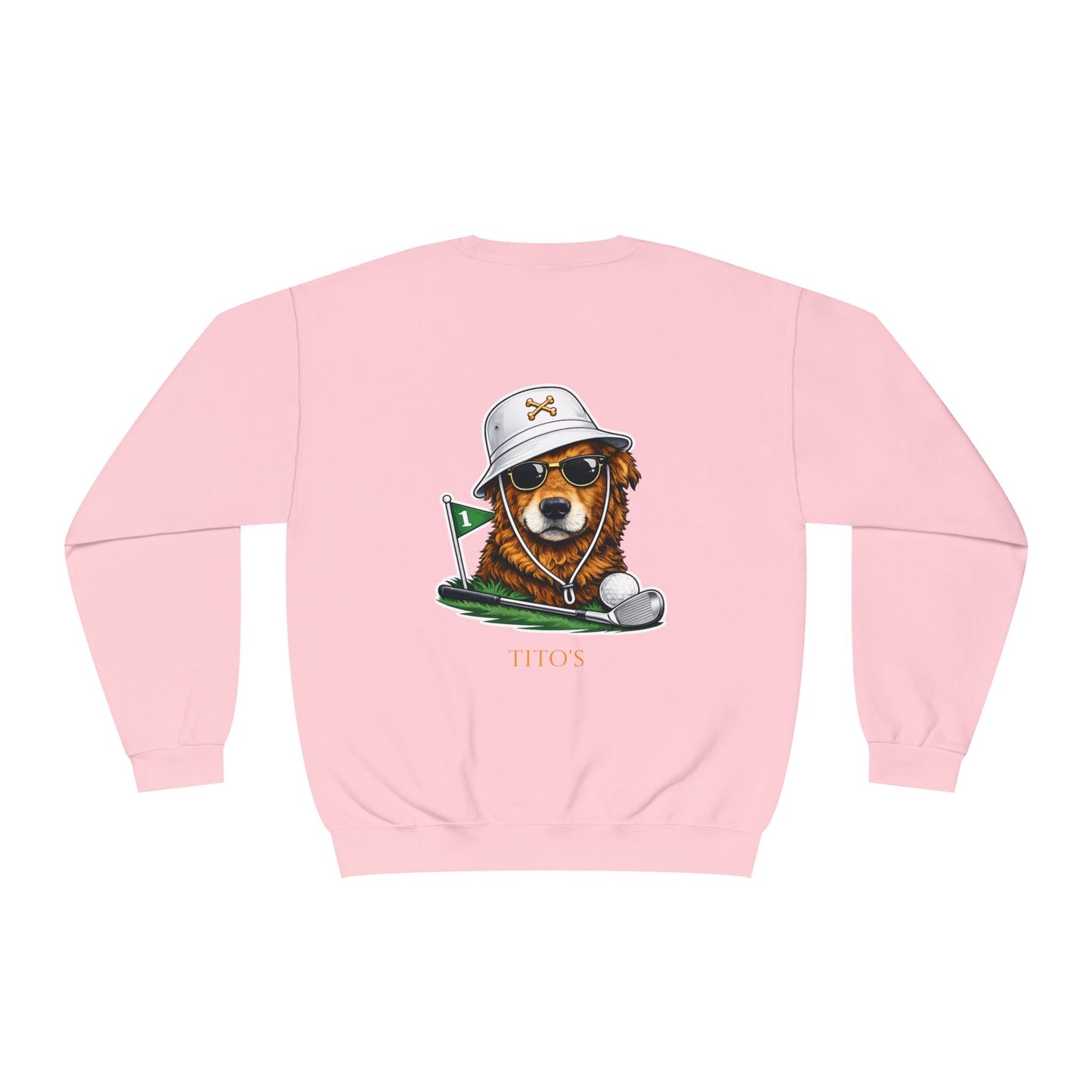 Golf | Dog | Sweatshirt | Retro | Golden Retriever | Putting | Titos