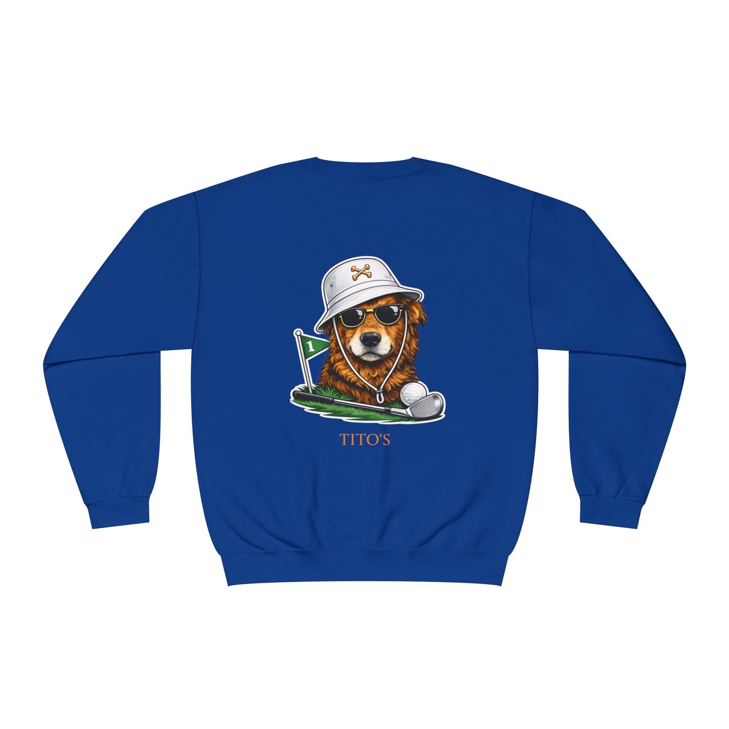 Golf | Dog | Sweatshirt | Retro | Golden Retriever | Putting | Titos