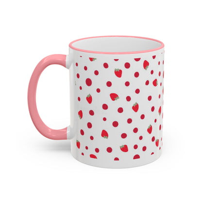 Strawberry | Poka Dot | Mug | Coffee | Tea