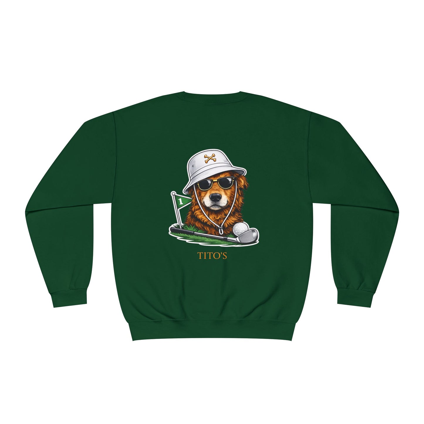 Golf | Dog | Sweatshirt | Retro | Golden Retriever | Putting | Titos