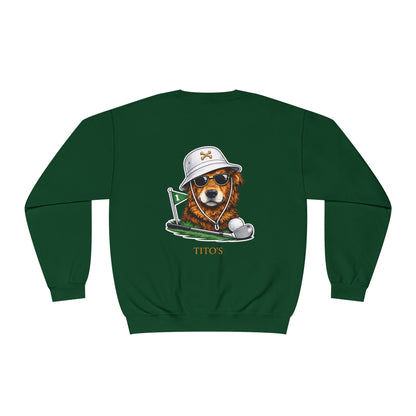 Golf | Dog | Sweatshirt | Retro | Golden Retriever | Putting | Titos