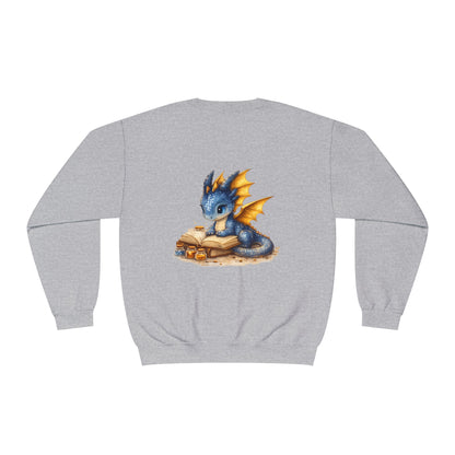 Baby Dragon | Reading | Books | Sweatshirt | Cute | Fantasy | Book Tok |